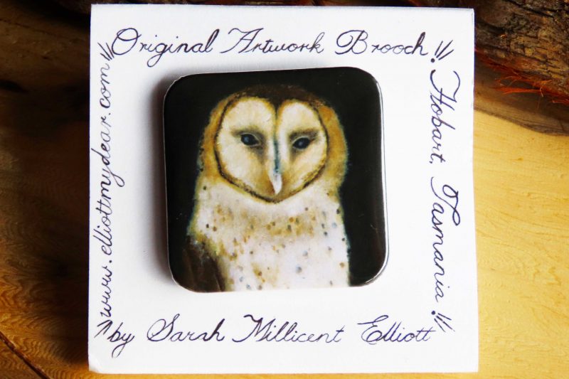 Masked Owl Brooch (Small)