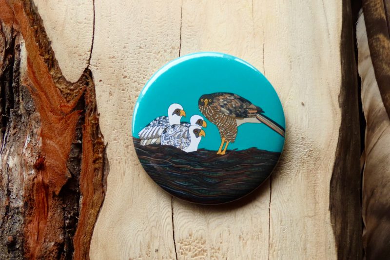 Brown Goshawk Bottle Opener Magnet